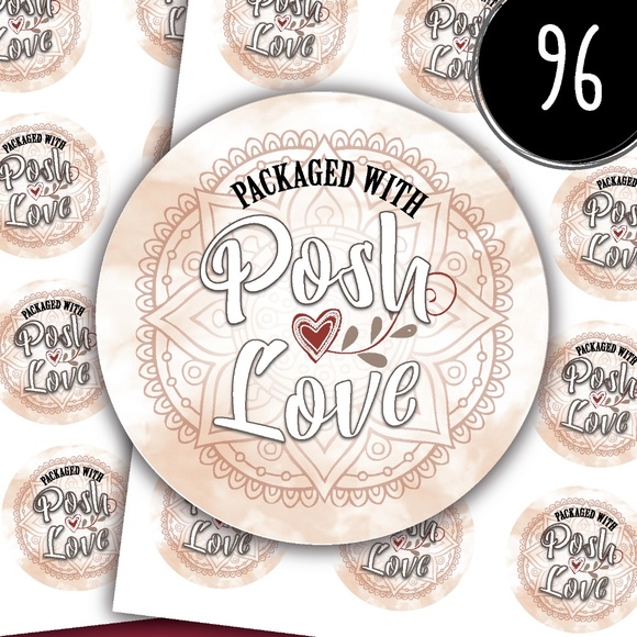 Posh Other - NEW -- Boho Themed Posh Love Stickers (96)